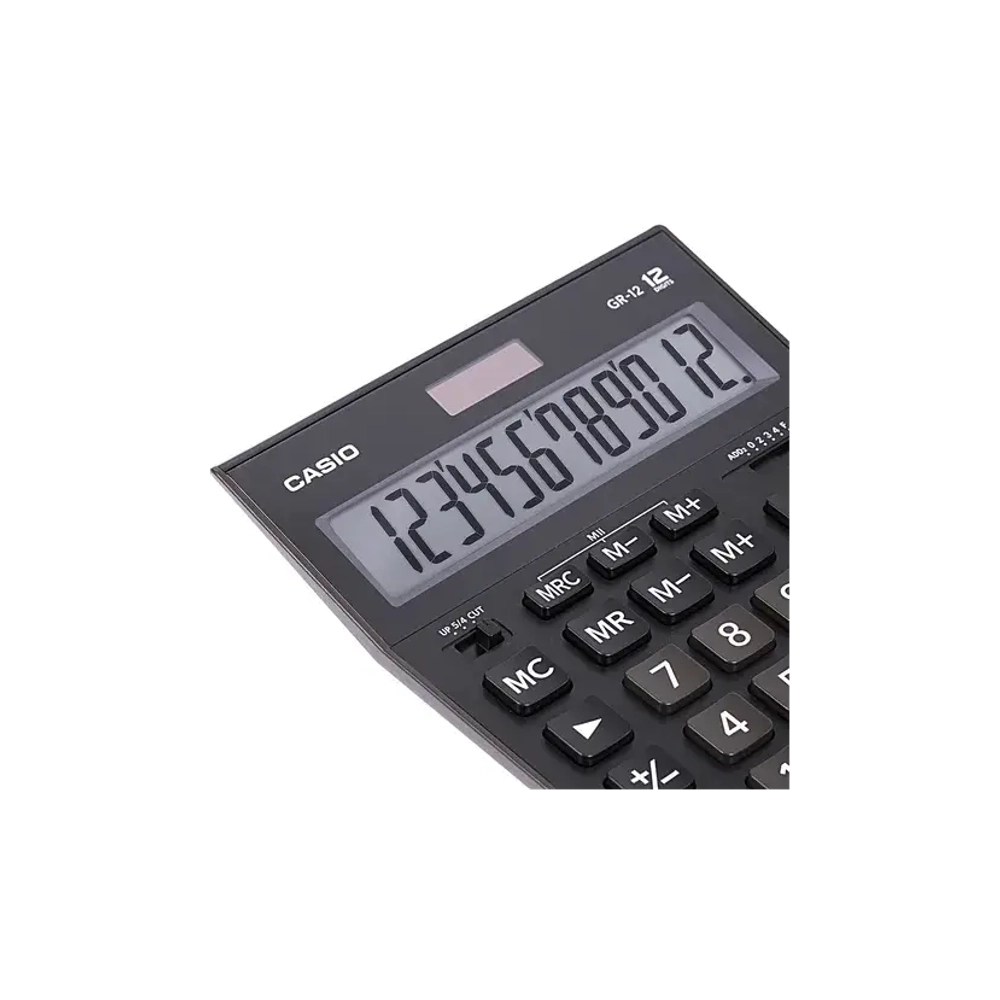 Калькулятор CASIO GR-12-W , 12р., черный GR-12-W-EP