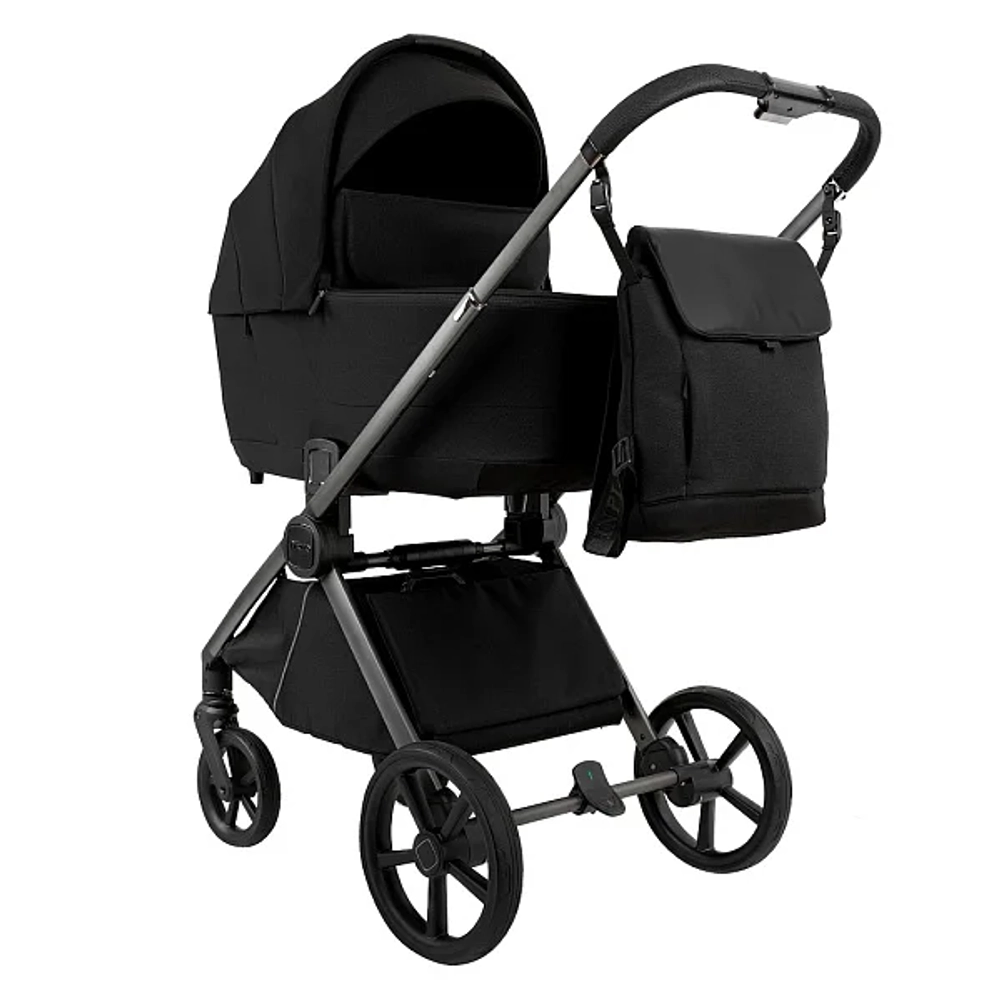 Коляска 2 в 1 Pituso Teffy, Caviar Black шасси Graphite