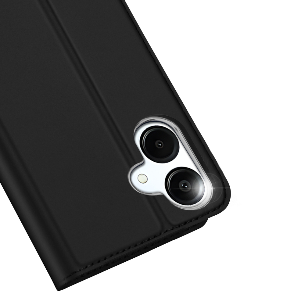 Чехол книжка из PU кожи черного цвета от Dux Ducis для Samsung Galaxy A07 4G, серия Skin Pro Series Case