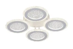 Люстра потолочная светодиодная Rilon 2358/4 WHITE, 52 Вт, белая