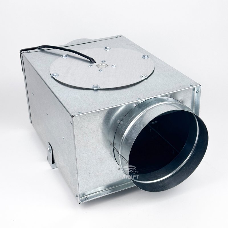 Вентилятор ВКП-160К канальный в прямоугольном корпусе для круглых воздуховодов 650 м3/час