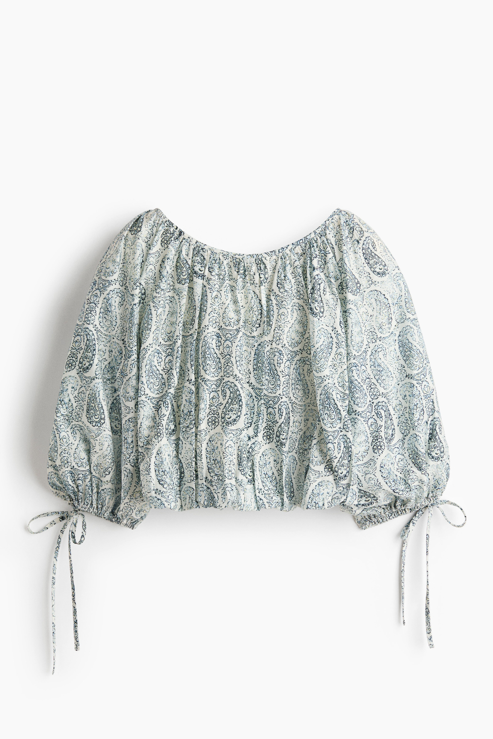 Блуза оверсайз со шнуровкой - H&M