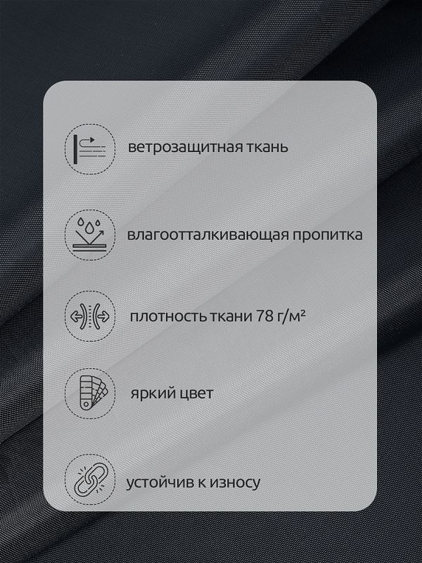 Оксфорд 200D PU1000 78 г/м², 150 см / 5 метров, ОКС.TBY200D.S156.5, S156 серый