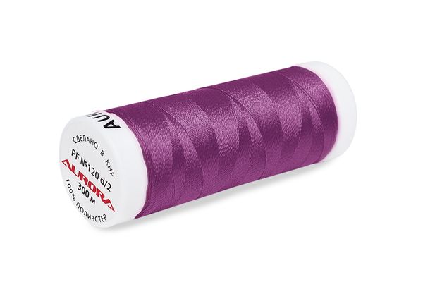 Нитки для креативных работ Aurora №120, 300 м, цв. PF6655, 5 катушек