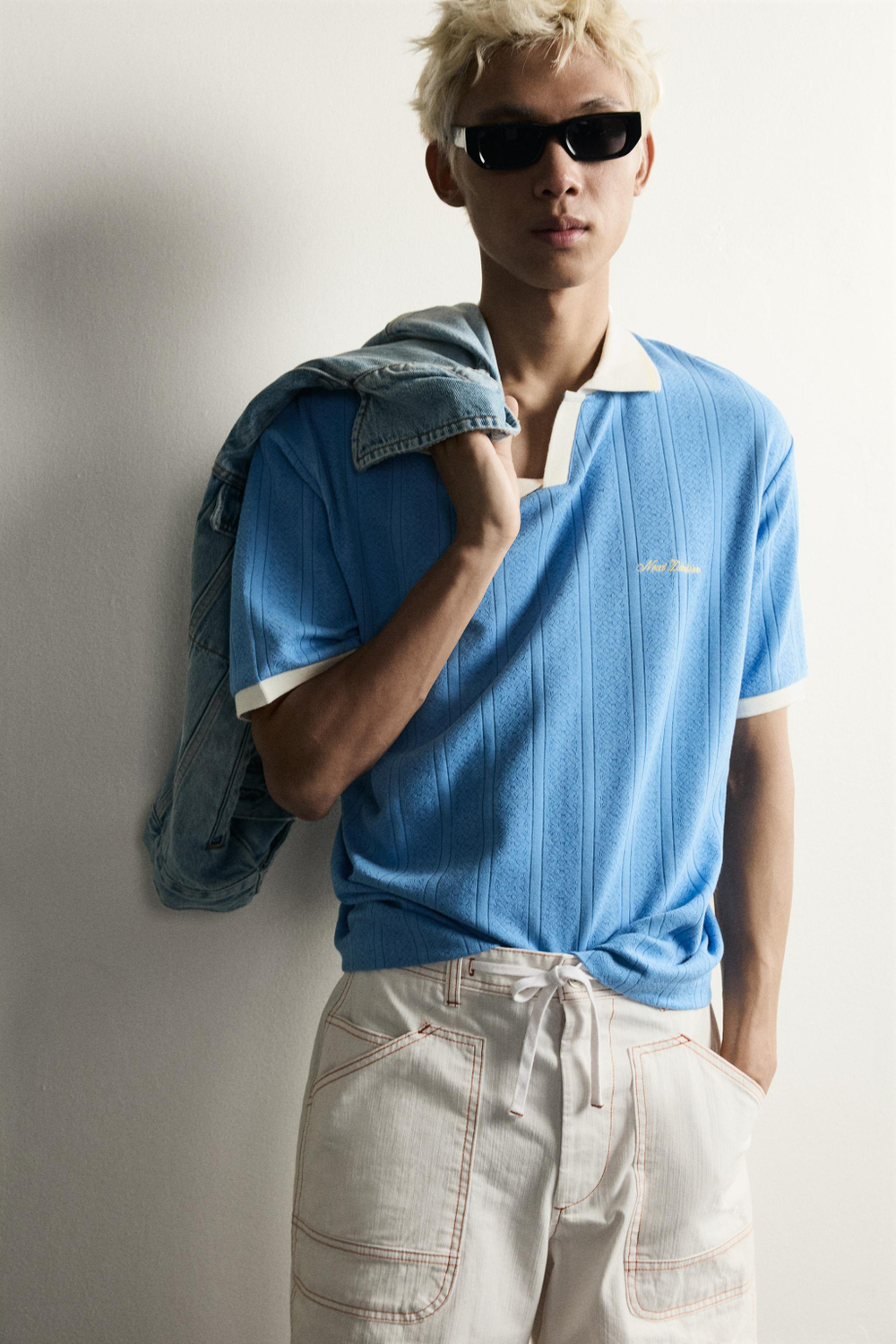 ПОЛО RELAXED FIT С ВЫШИТОЙ НАДПИСЬЮ — ZARA