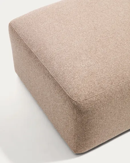 Пуф для ног Blok из коричневой синели, 90 x 74 см