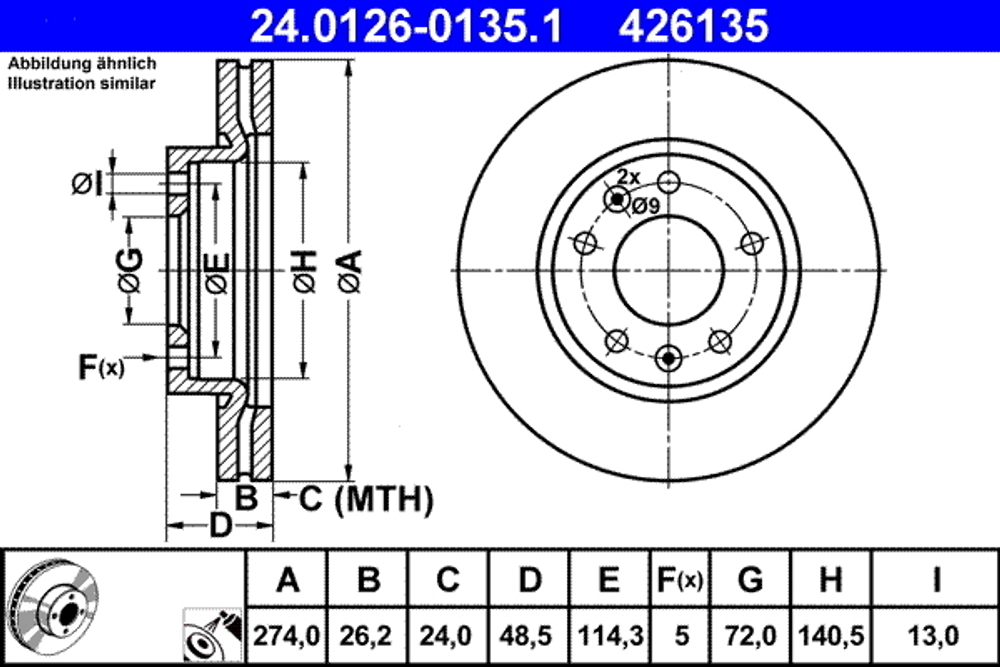ATE - 24012601351-ATE - Kocioni disk