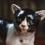 Фарфоровая фигурка кошки