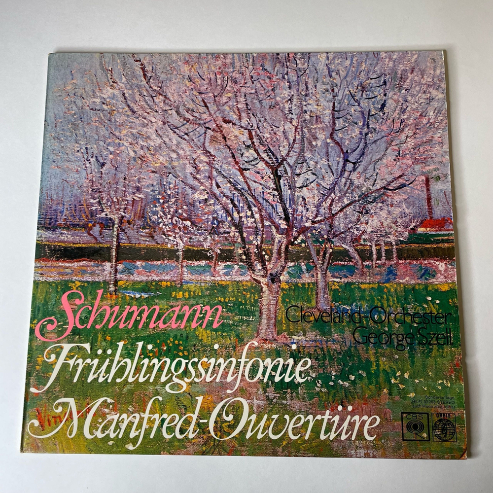 Винтажная виниловая пластинка LP Schumann Шуман, Cleveland Orchester, George Szell, Fruhlingssinfonie, Manfred Ouverture Увертюра Манфред (Германия 1971)