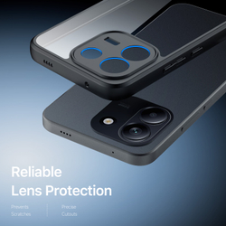 Чехол усиленный прозрачный с черными рамками для Xiaomi Redmi Note 17 Pro+ Plus 5G, серия Aimo Series Case от Dux Ducis