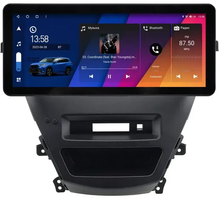 Магнитола для Hyundai Elantra 5 2011-2013 (MD) - Canbox H-Line 0078 монитор 12.3" QLED в стиле Audi на Android 10, Быстрая, ТОП-процессор, CarPlay, 4G SIM-слот