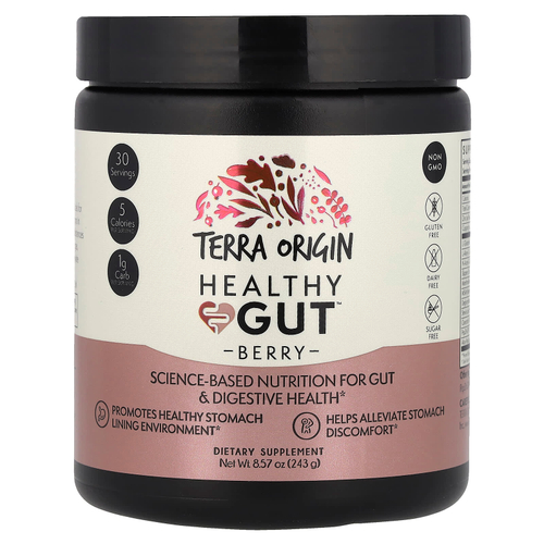 Terra Origin, Healthy Gut™, добавка для нормализации функций желудочно-кишечного тракта, вкус ягод, 243 г (8,57 унции)