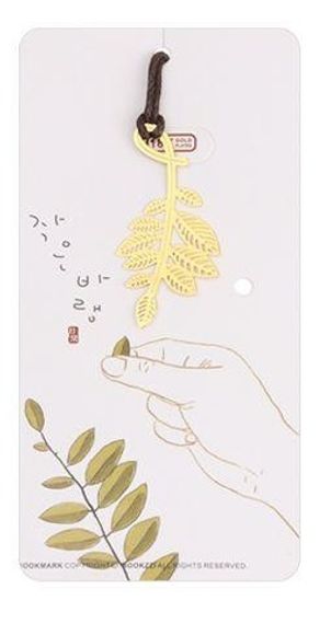 Əlfəcin \ Закладка \ Bookmark yarpaq qızılı