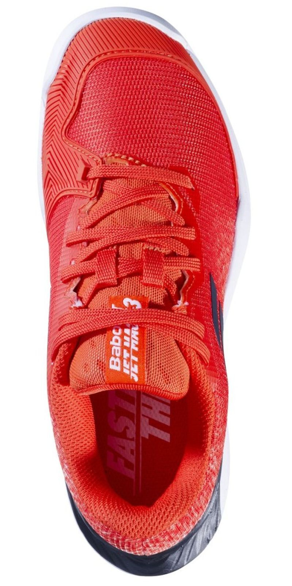 детские Кроссовки теннисные Babolat Jet Mach 3 Junior All Court - strike red/white