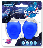 Фонари TRIX Cosmic детские, комплект передний задний, 2 диода, 3 режима, силикон, синие