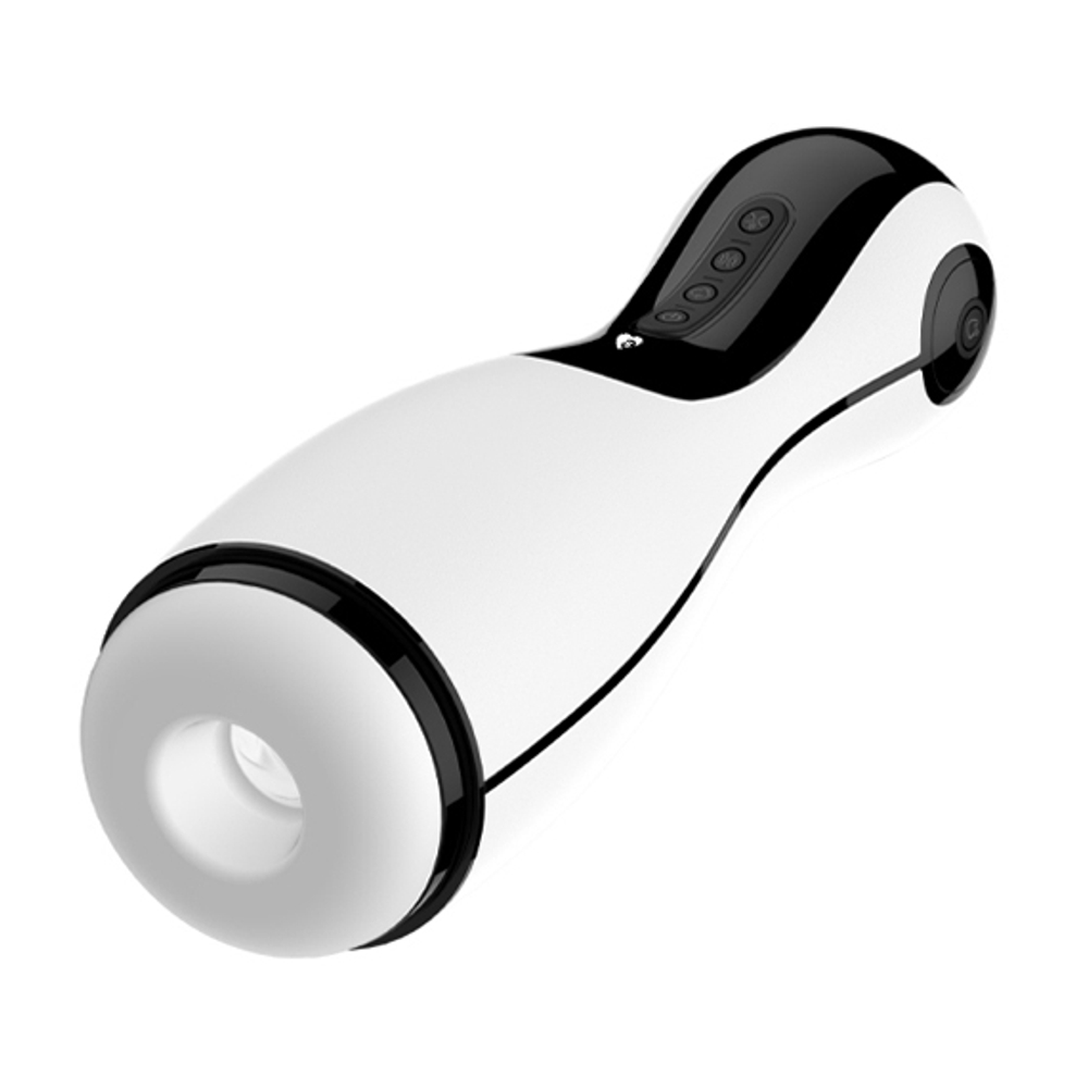 Белый вибромастурбатор с имитацией орального секса Amovibe Good Night Squeezing, Sucking & Vibrating Masturbator