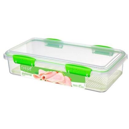 Контейнер для закусок 1.75л Sistema Fresh зеленый