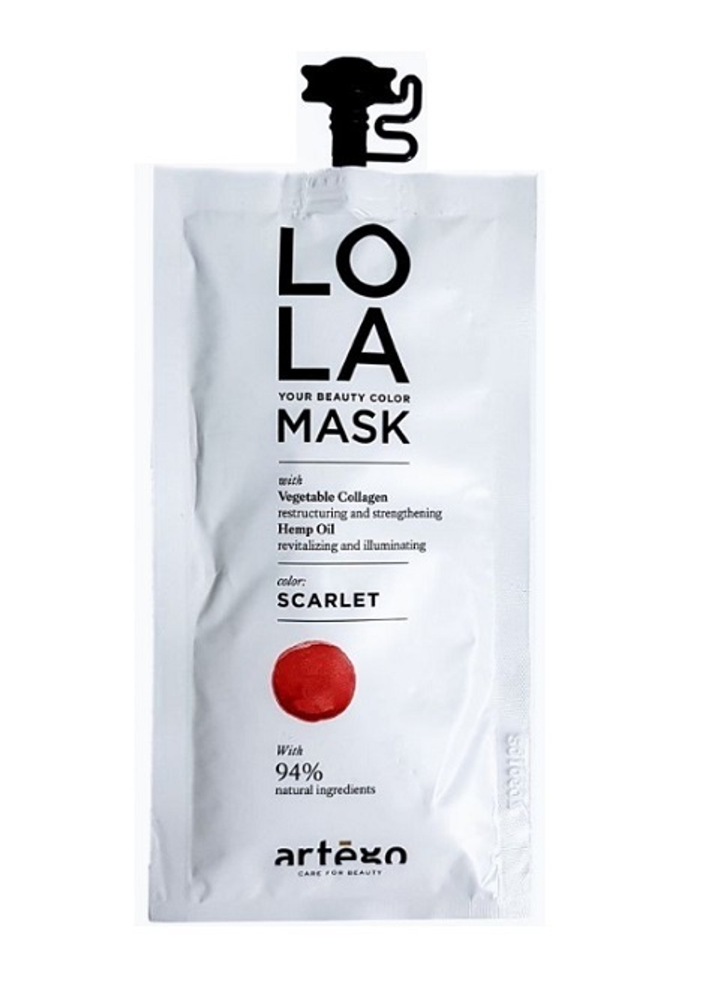 Оттеночная маска LO LA оттенок АЛЫЙ 20мл/ LO LA mask SCARLET 20ml