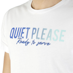 Мужское теннисное поло Quiet Please Ocean Ready To Serve T-Shirt Men - White, Blue