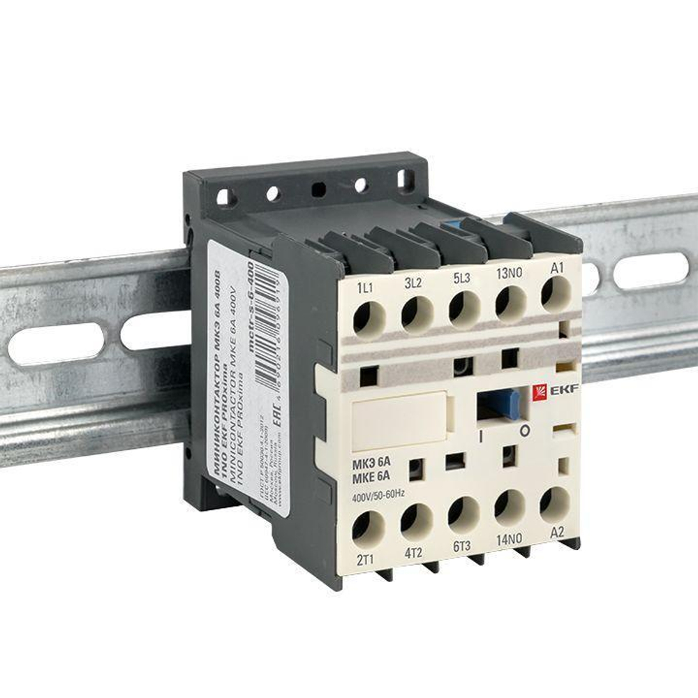Мини-контактор МКЭ 6А кат. 400В AC 1НО PROxima EKF Mctr-s-6-400
