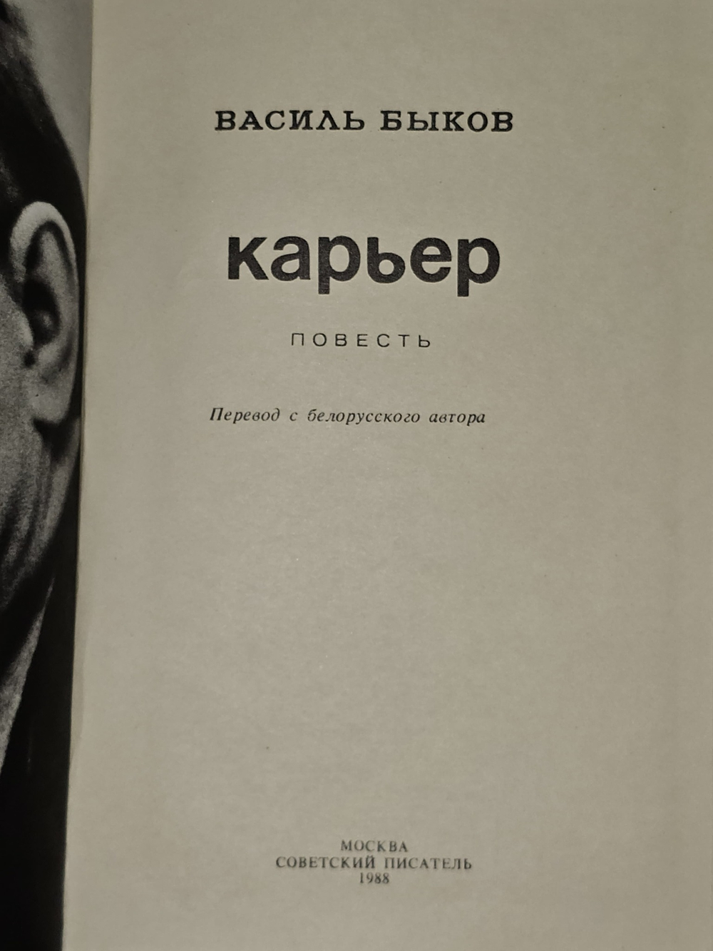 Карьер. Быков Василий Владимирович