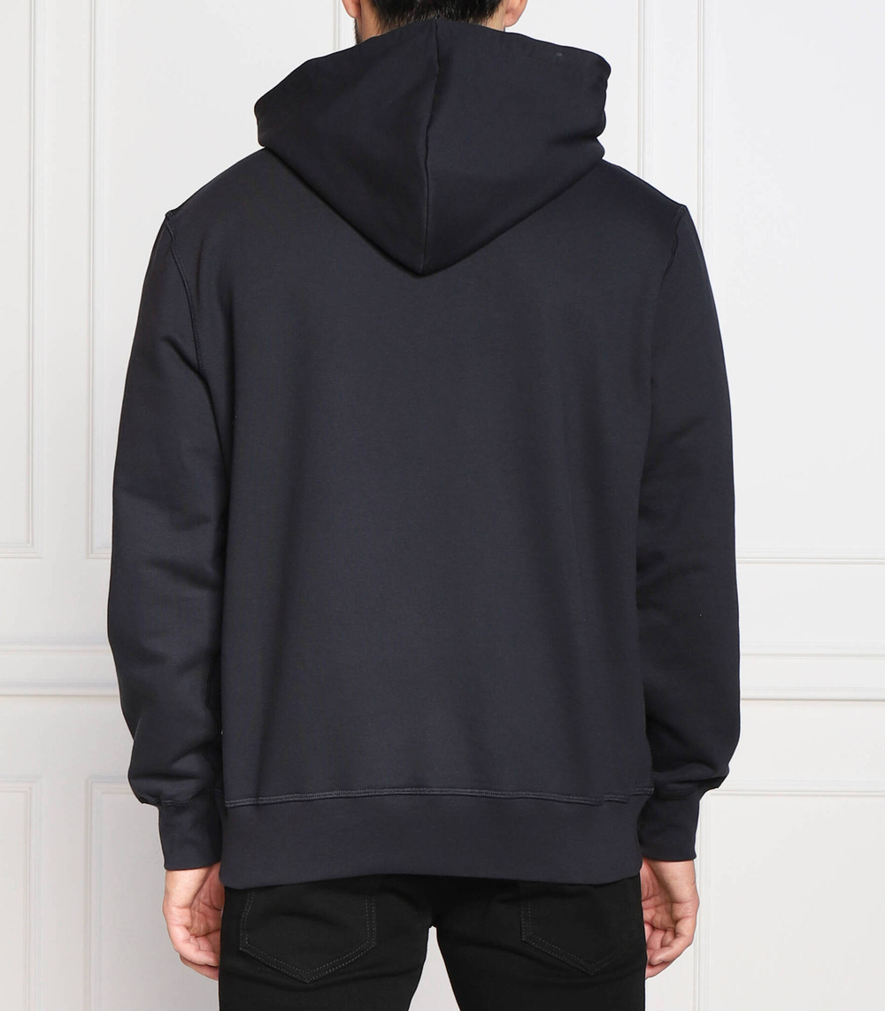 Худи graffiti prt Alexander McQueen - темно-синий(688715 QUZ81)