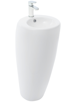 Раковина напольная  WeltWasser WW LEERBACH 3838 GL-WT 380х380х830