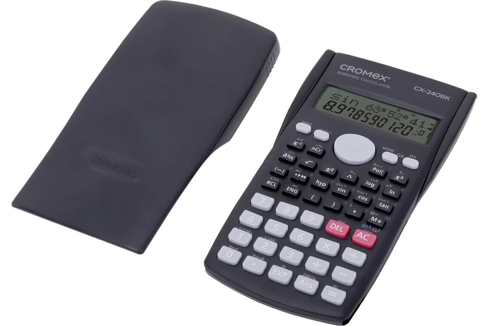 Калькулятор инженерный Cromex СX-240BK (155х80 мм), 240 функций, 10+2 разрядов, черный, 273832