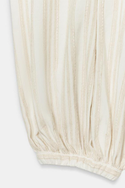 ZARA БРЮКИ-ШАРОВАРЫ В ПОЛОСКУ — ZW COLLECTION, ЭКРЮ