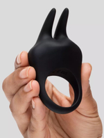 Черное эрекционное виброкольцо Sensation Rechargeable Vibrating Rabbit Love Ring (Цвет: черный)