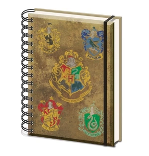 Записная книжка Harry Potter (Hogwarts Crest & Four Houses) A5 Wiro