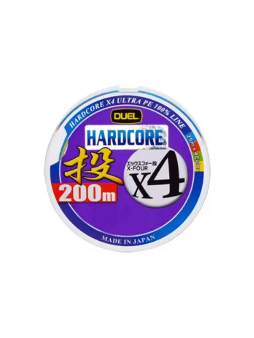Плетеный шнур для рыбалки Duel PE Hardcore X4 Cast 200m