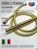2001-S Лейка для душа, 2 функции, трубчатый (Мат. Золото) GANZER