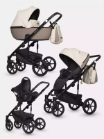 Коляска  OZON Ecco (3 в 1) (RIKO BASIC) 25 слоновая кость-бежевый