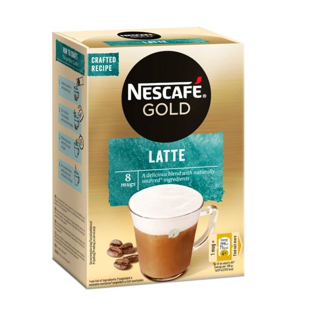 Кофейны напиток Nescafe Latte (8 шт. по 18 г) 144 г (из Финляндии)