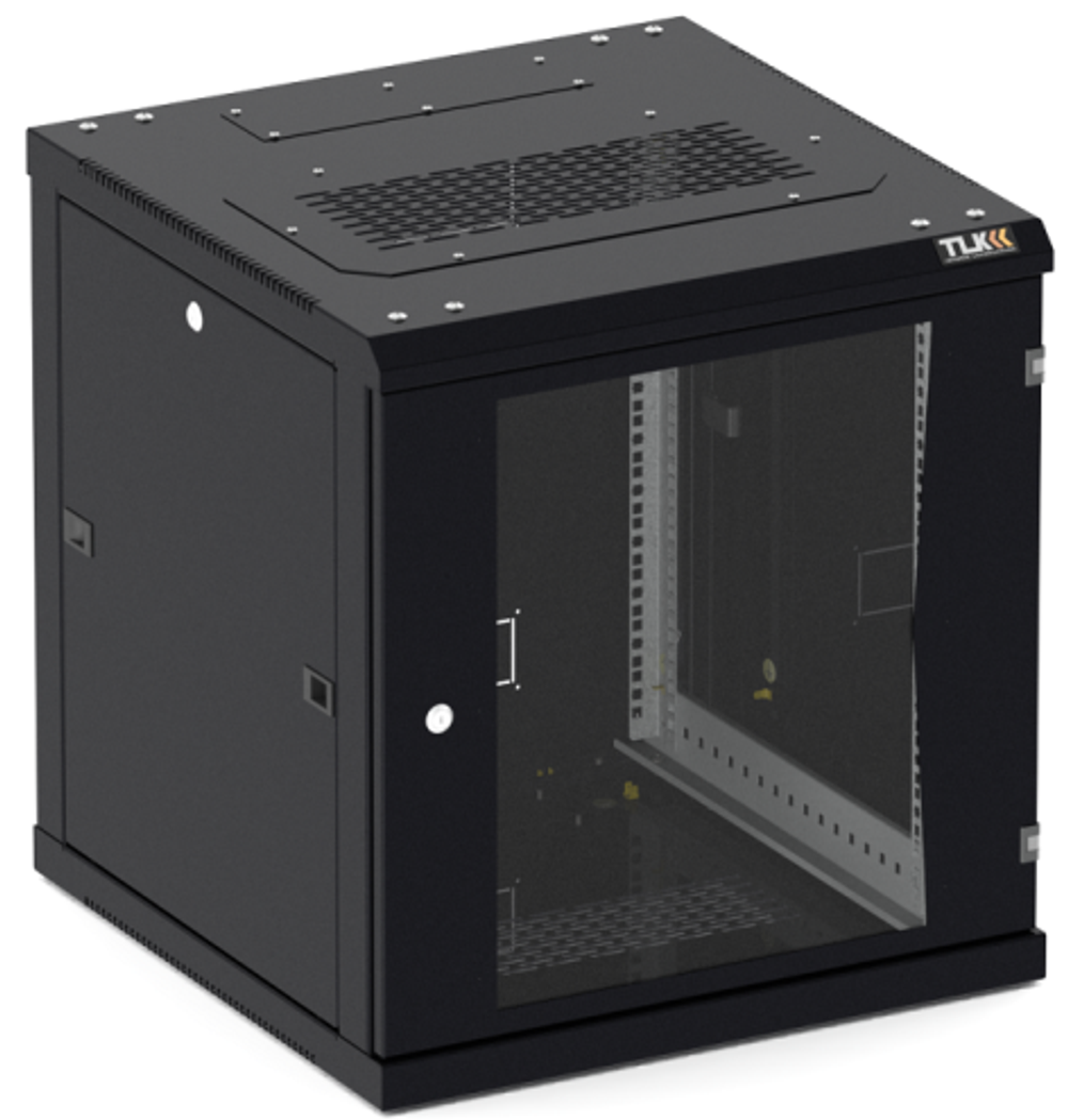 Шкаф настенный 19", 12U TLK TWC-126045-R-G-BK