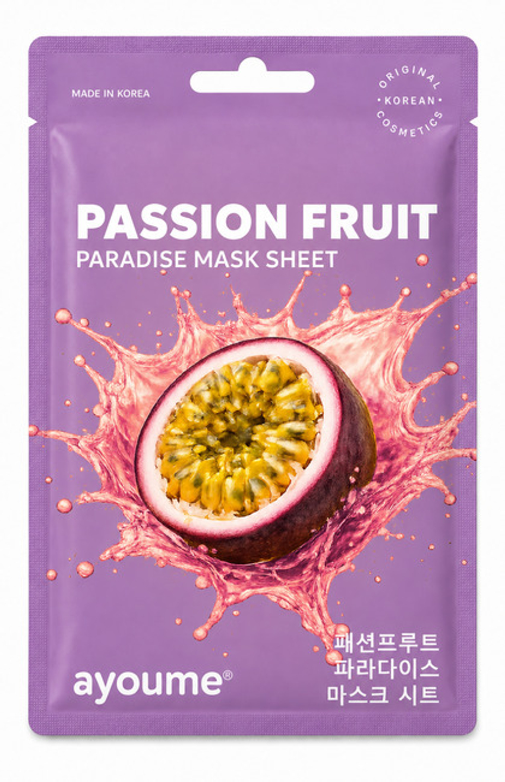 Тканевая маска с экстрактом маракуйи AYOUME Passion Fruit Paradise Mask Sheet