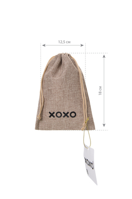 Мешочек XOXO, текстиль, 18х12 см