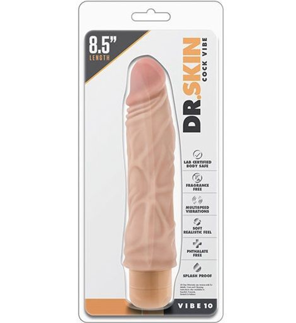 Телесный вибратор-реалистик Cock Vibe 10 - 21,6 см. (Цвет: телесный)