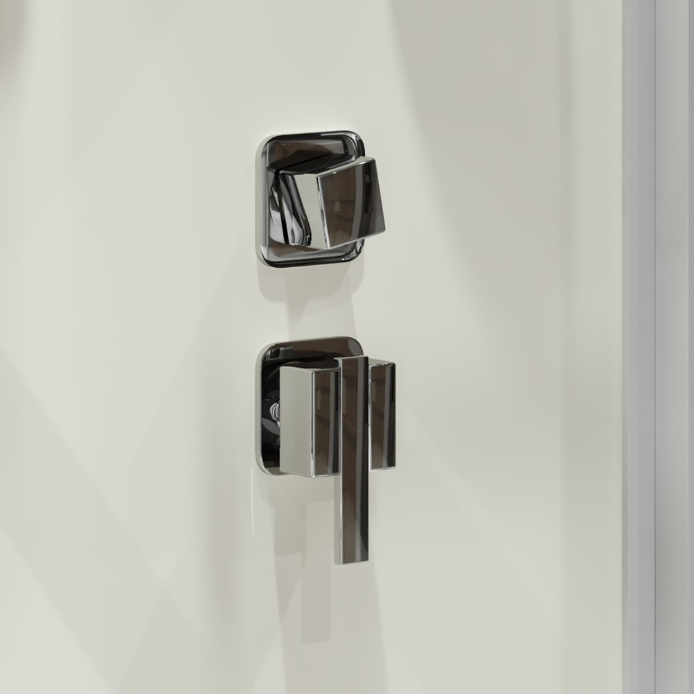 Душевая кабина Niagara Standart ST100/80/15Q (100х80х215) прямоугольник,поддон 15см,распашная,проф.белый,3 места