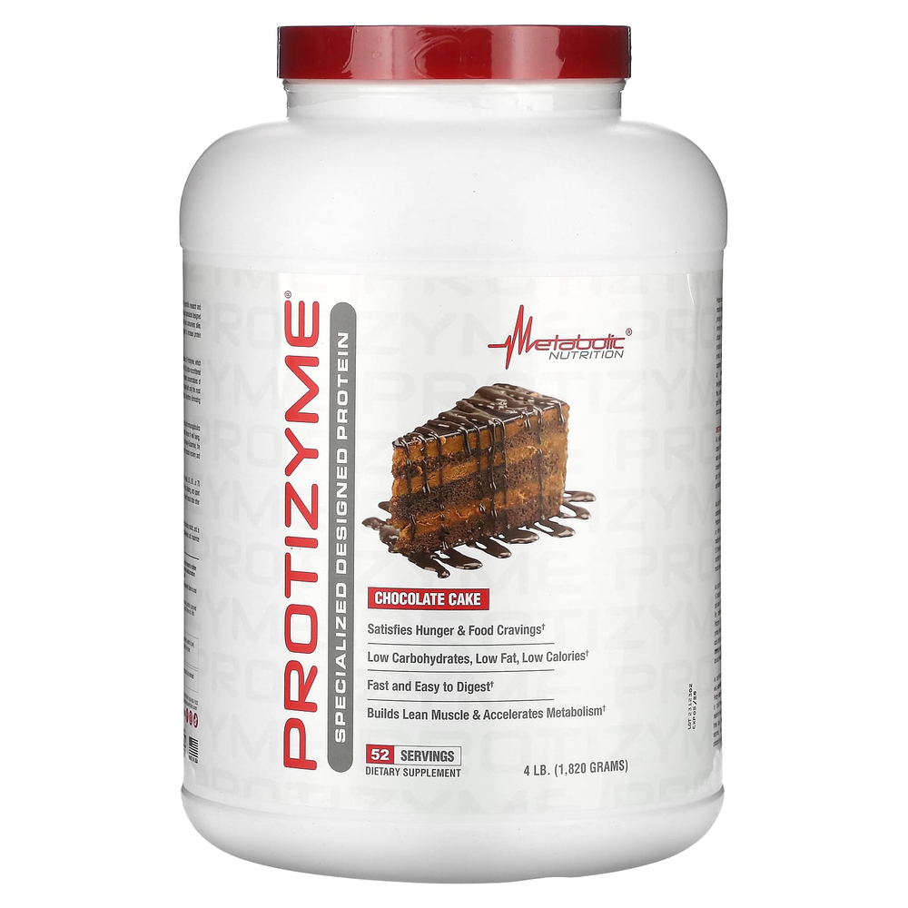 Metabolic Nutrition, Protizyme, Specialized Designed Protein, шоколадный торт, 1820 г (4 фунта)
