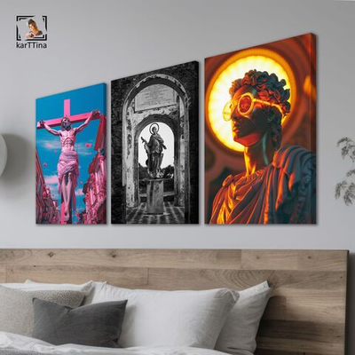 Картина karTTina "Статуи", 150 см х 70 см