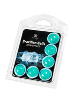Массажное масло Secret Play Brazilian Balls с охлаждающим эффектом 6 шт