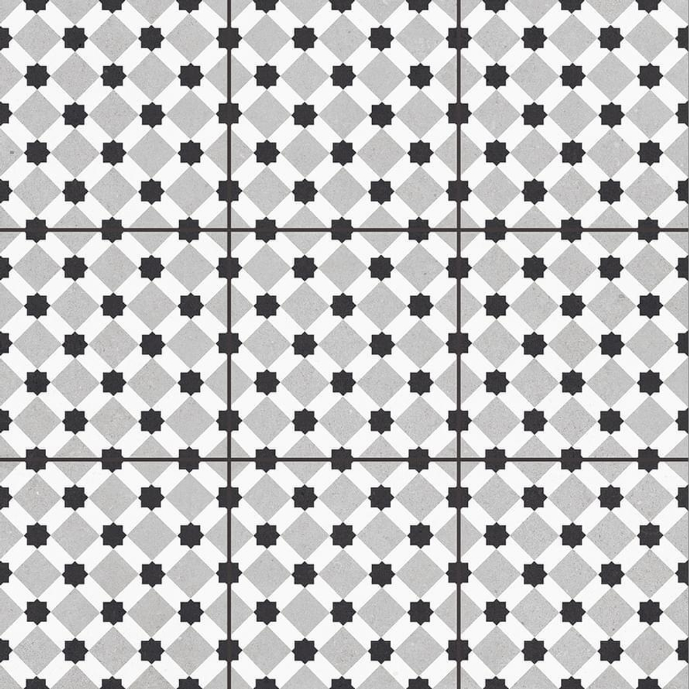 Staro Carpets Pre-cut Rondo Grey Black Joint 60x60