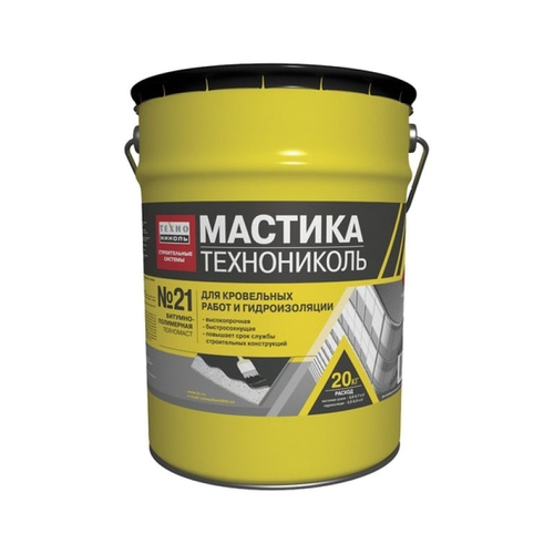 Мастика БПХ кровельн. битумно-полимерн. Технониколь №21 (Техномаст), 20 кг
