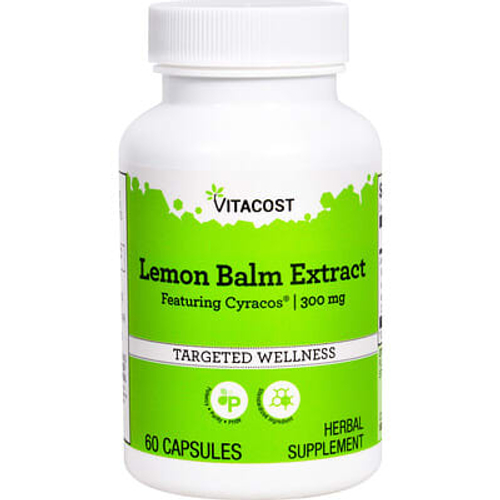 Vitacost, Lemon Balm Extract Featuring Cyracos®, 300 mg, 60 Capsules