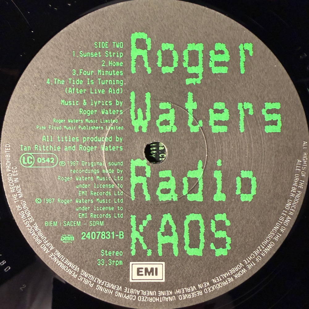 Roger Waters - Radio K.A.O.S. (Франция 1987г.)
