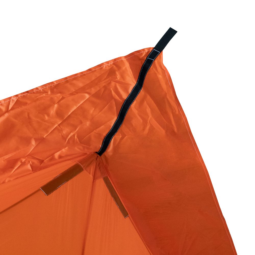 Палатка зимняя куб СЛЕДОПЫТ 2,1 х2,1 м, Oxford 210D PU 1000, S по полу 4,4 кв.м, цв. оранжевый/белый