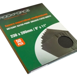 Бумага наждачная водостойкая №180(230x280мм)(к-т 50шт) RockForce##Rock FORCE RF-SP180W
