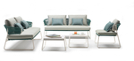 Диван плетеный с подушками Scab Design Lisa Sofa Filo, лен, ментоловый, лед